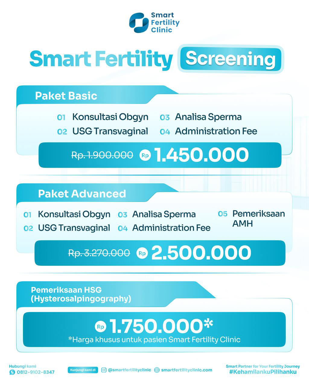 Smart Fertility Screening - Pemeriksaan HSG (Hysterosalpingography)