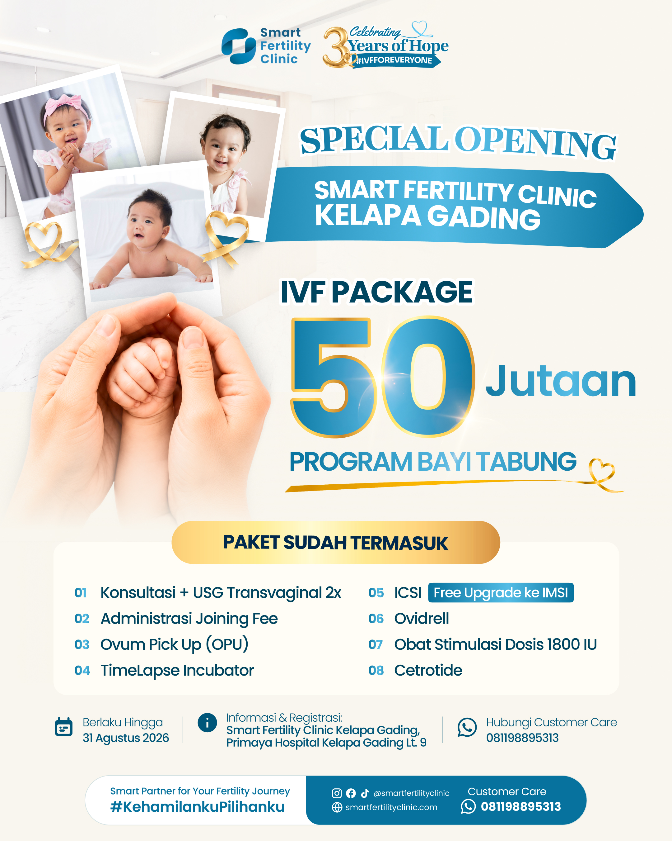 Spesial Opening Smart Fertility Clinic Kelapa Gading 