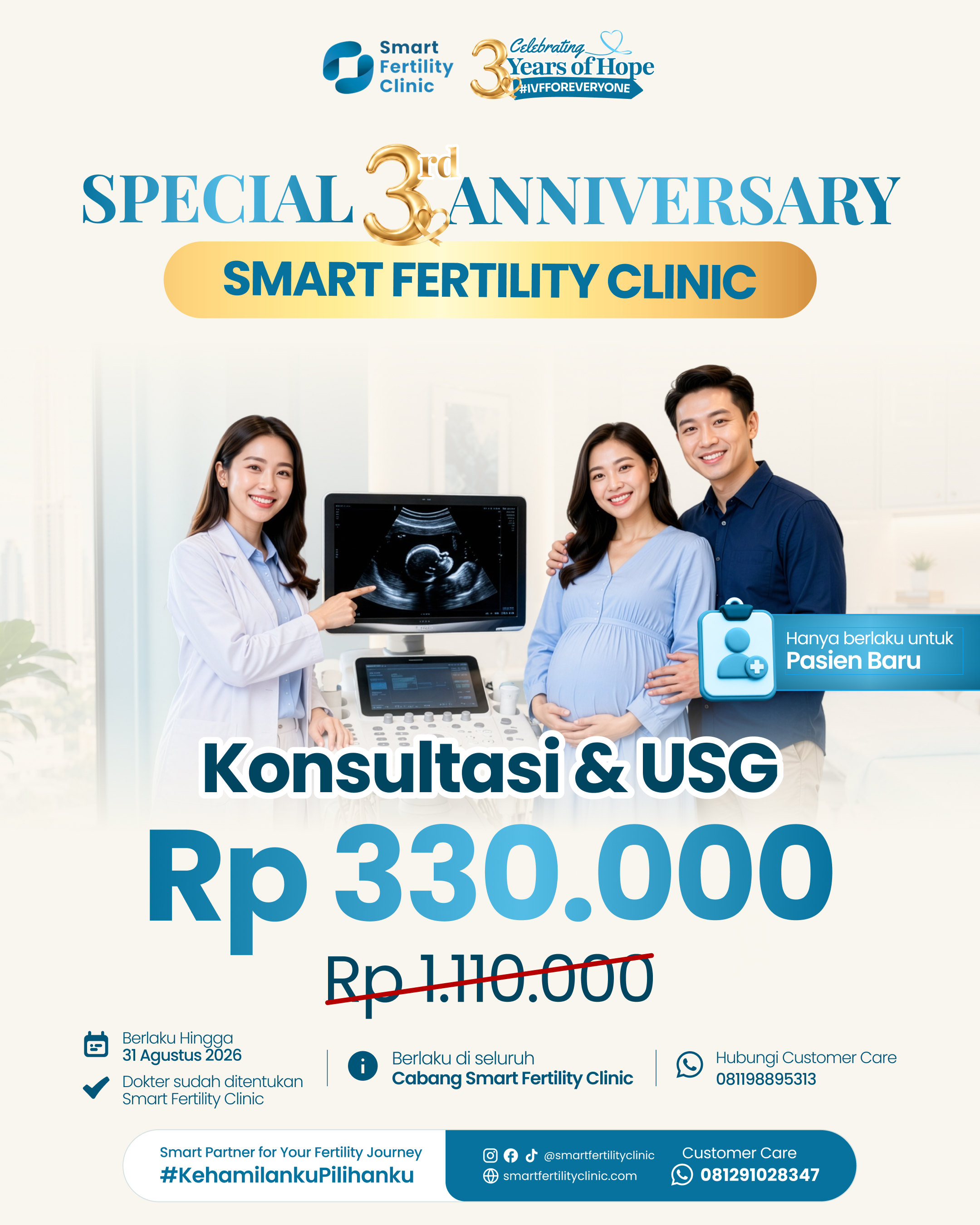 Konsultasi + USG Promil - Special 3rd Anniversary