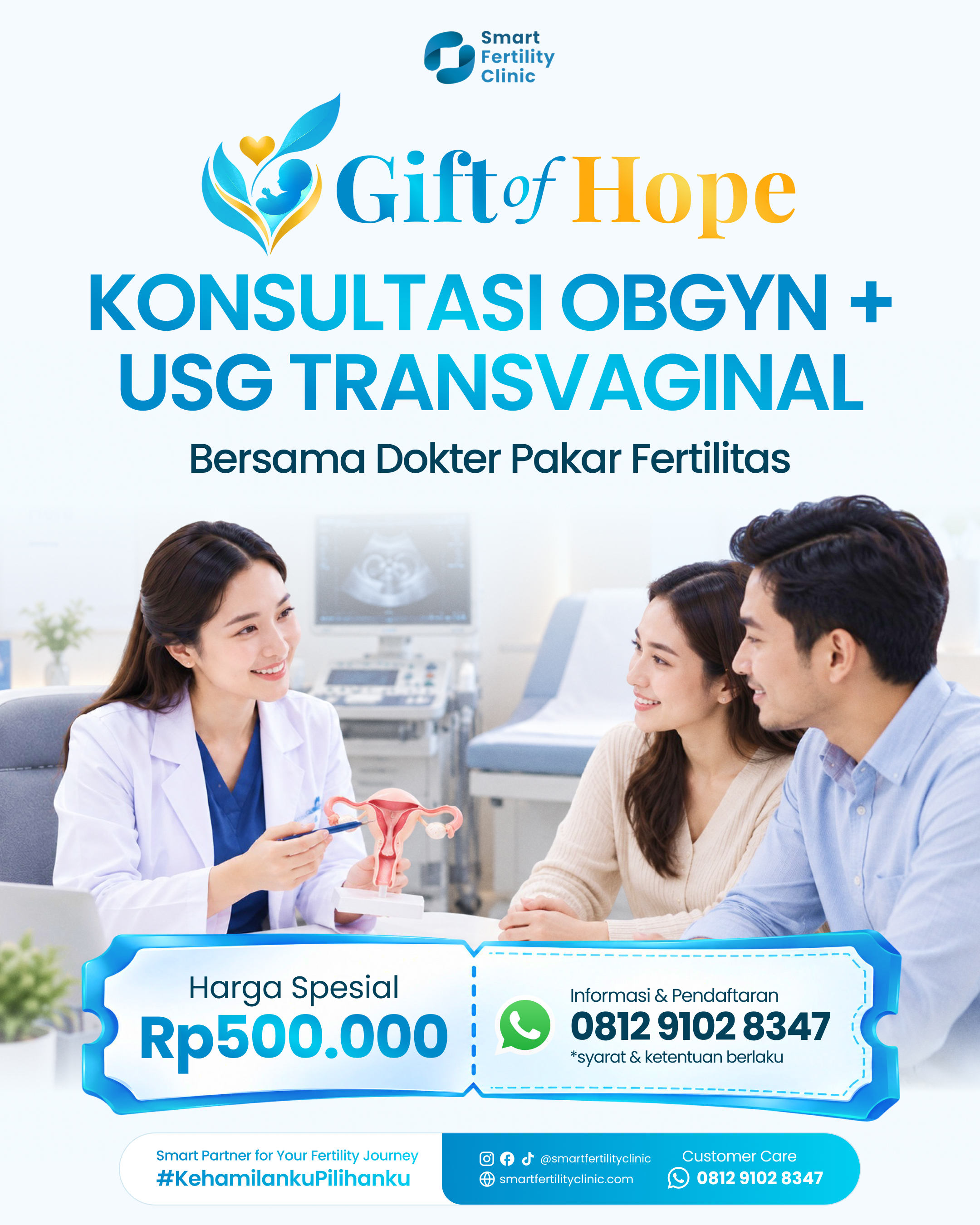 Konsultasi Obgyn + USG Transvaginal